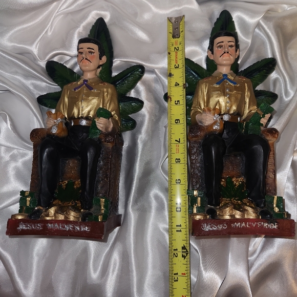 Gold and Black Figurines with Green Accents - Picture 4 of 15